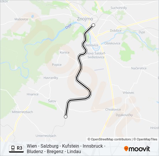 R3 Train Line Map