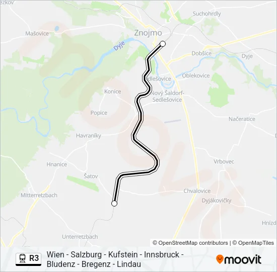 R3 Train Line Map