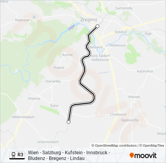 R3 Train Line Map