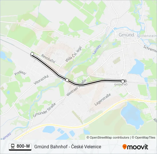 800-W Train Line Map