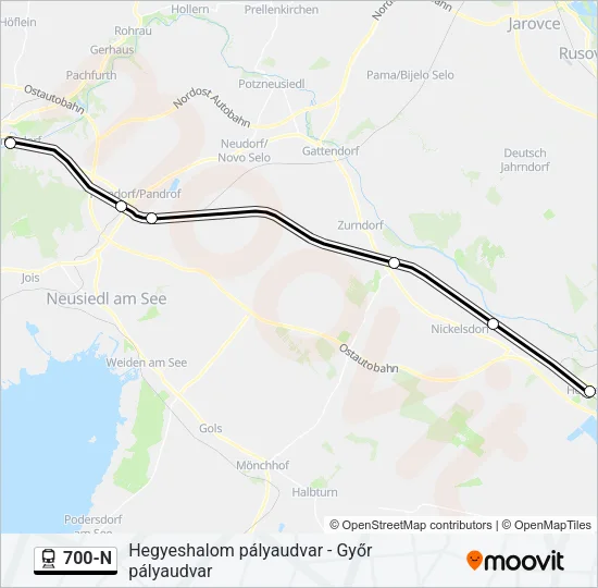 700-N Train Line Map