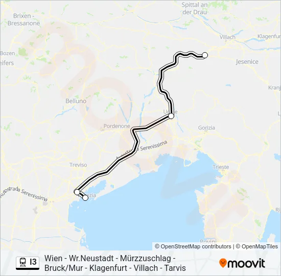 I3 Train Line Map