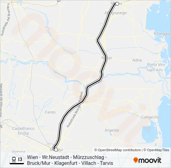 I3 Train Line Map