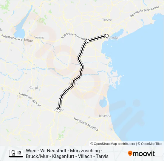 I3 Train Line Map