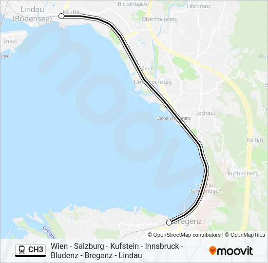 CH3 Train Line Map