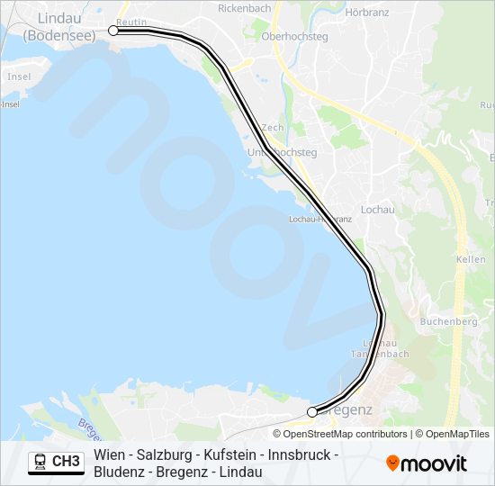 CH3 Train Line Map