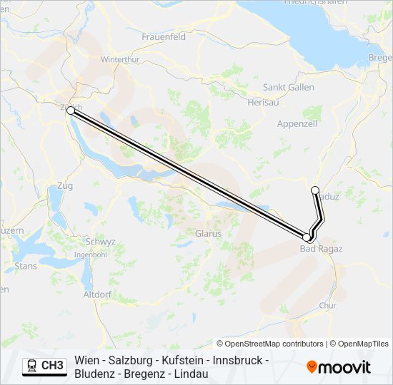 CH3 Train Line Map