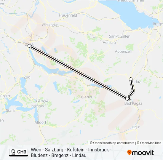 CH3 Train Line Map