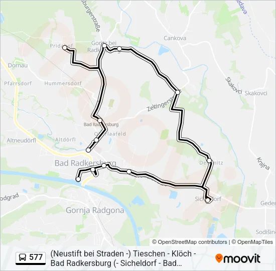 577 Bus Line Map