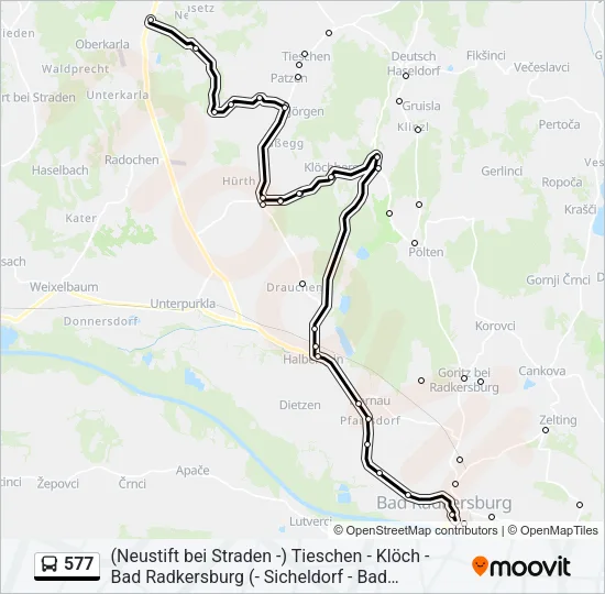 577 Bus Line Map