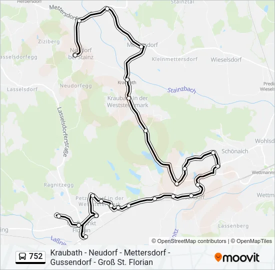 752 Bus Line Map
