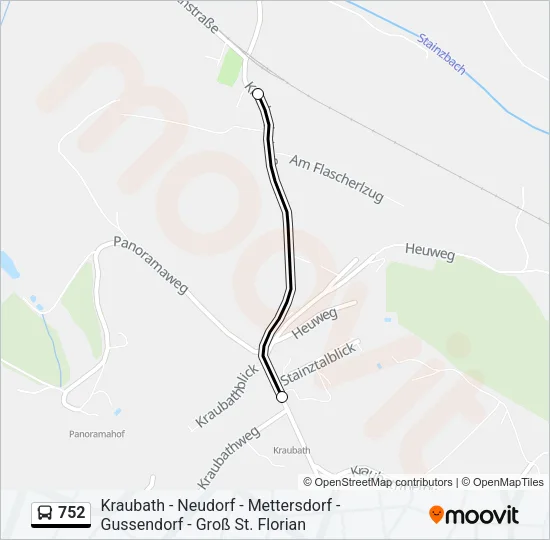 752 Bus Line Map
