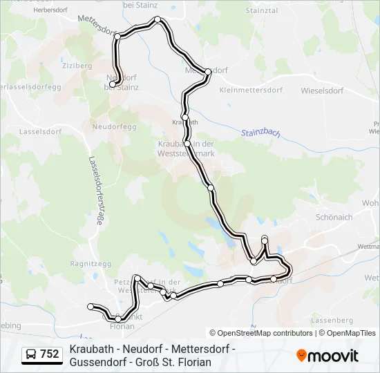 752 Bus Line Map