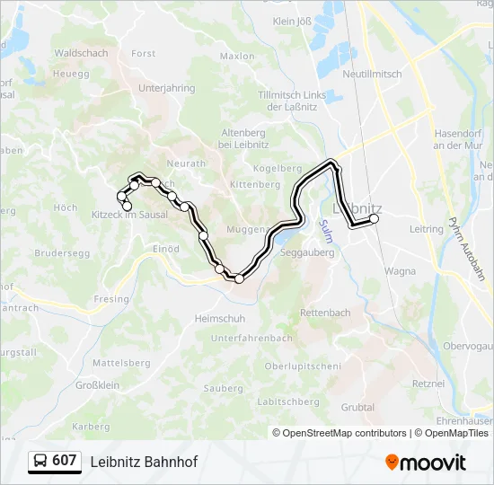 607 Bus Line Map