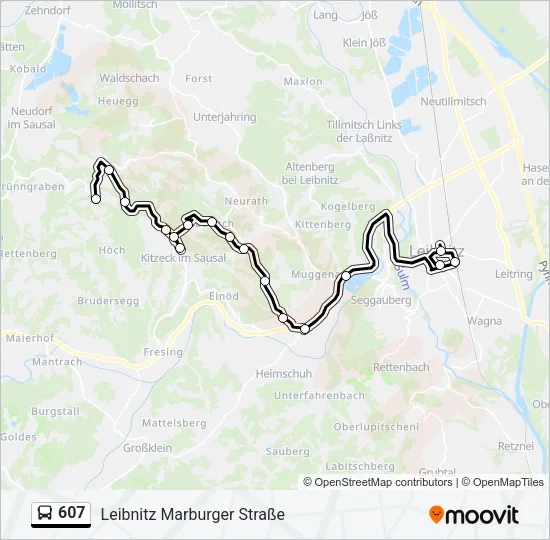 607 Bus Line Map