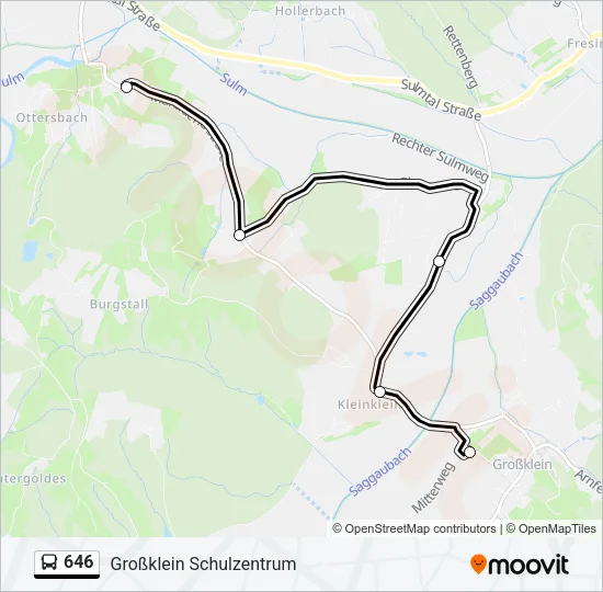 646 Bus Line Map