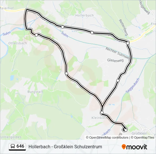 646 Bus Line Map