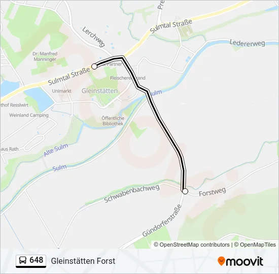 648 Bus Line Map