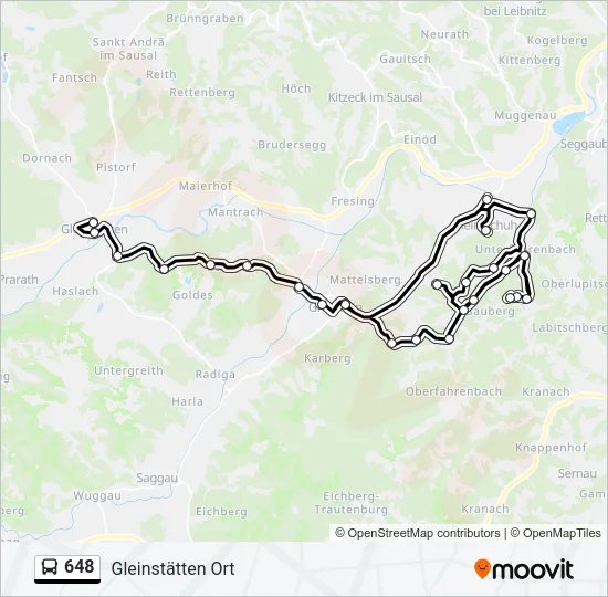 648 Bus Line Map