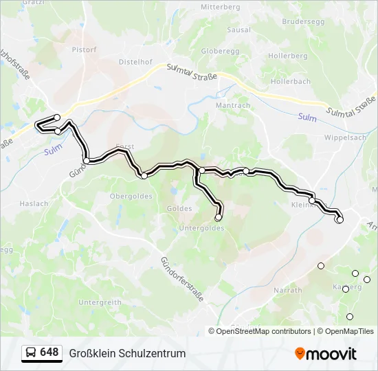 648 Bus Line Map