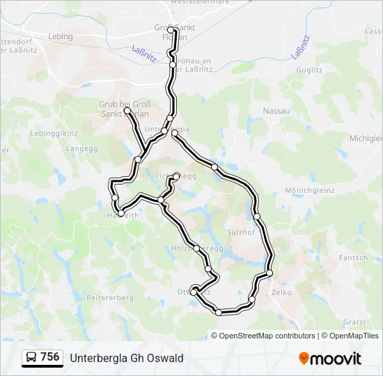 756 Bus Line Map