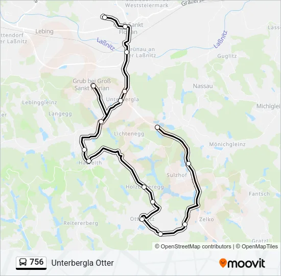 756 Bus Line Map