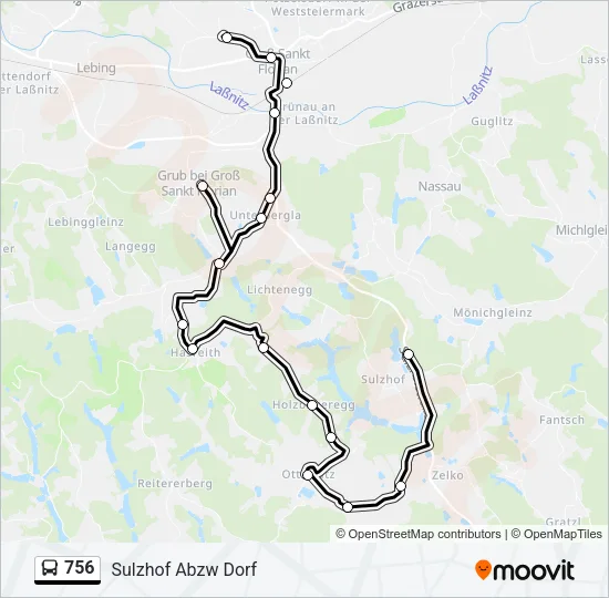 756 Bus Line Map