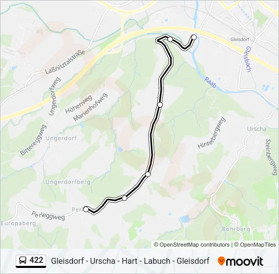422 Bus Line Map