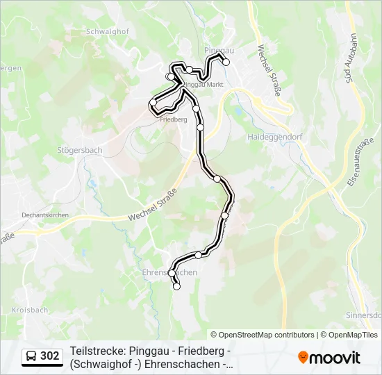 302 Bus Line Map