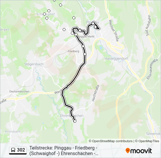 302 Bus Line Map