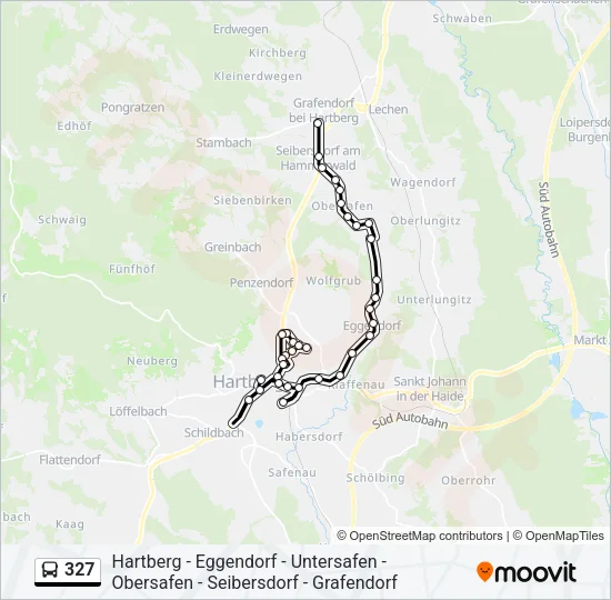 327 Bus Line Map