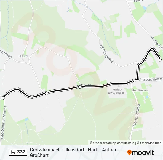 332 Bus Line Map