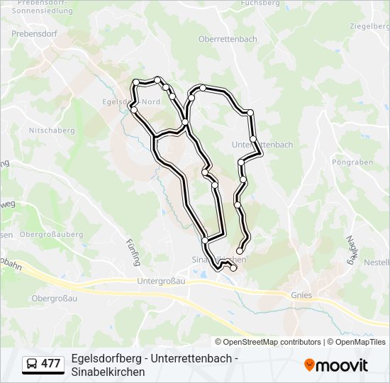 477 Bus Line Map