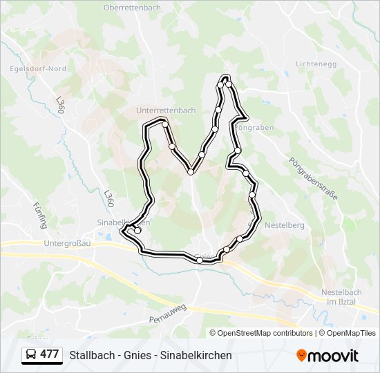 477 Bus Line Map
