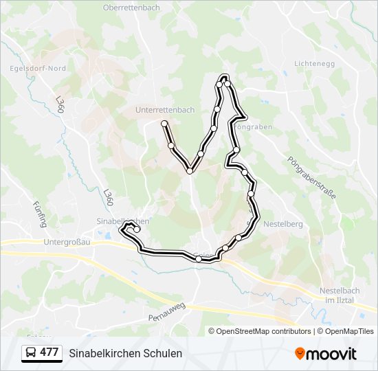 477 Bus Line Map