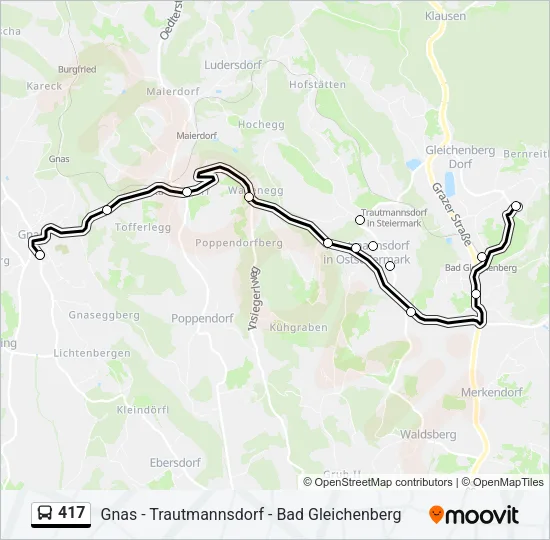 417 Bus Line Map