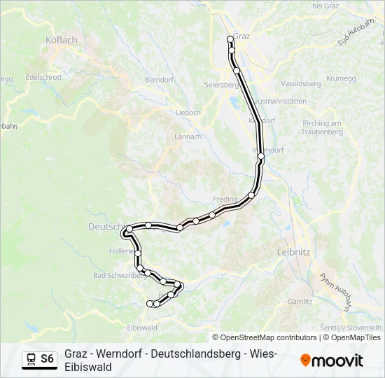 S6 Train Line Map