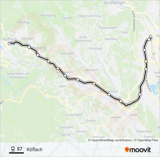 S7 Train Line Map