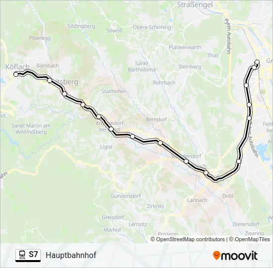 S7 Train Line Map