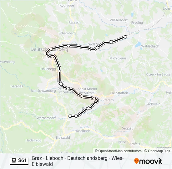 S61 Train Line Map