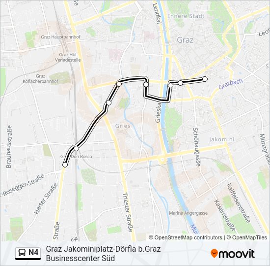 N4 Bus Line Map