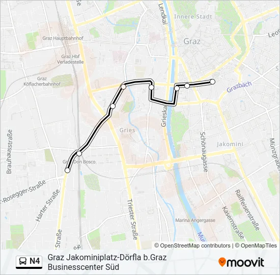 N4 Bus Line Map