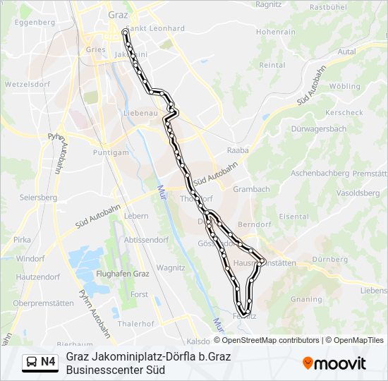 N4 Bus Line Map