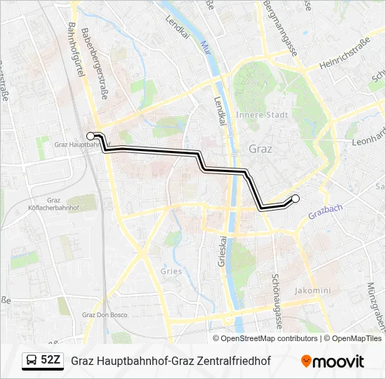 52Z Route: Fahrpläne, Haltestellen & Karten - Dienstfahrt (Aktualisiert)