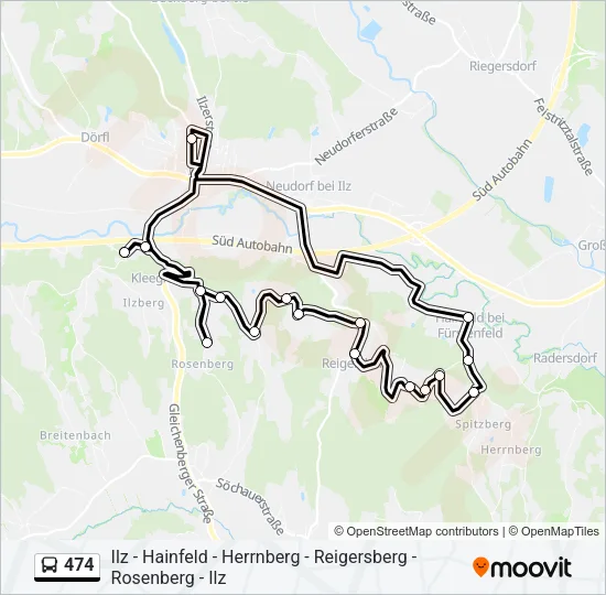 474 Bus Line Map