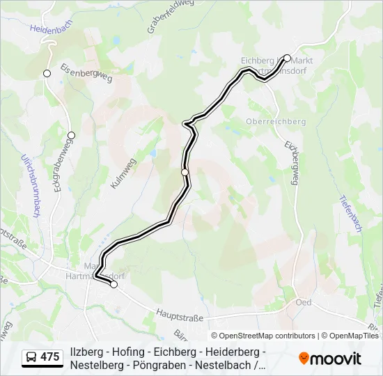 475 Bus Line Map