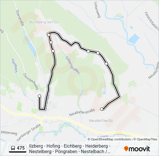 475 Bus Line Map