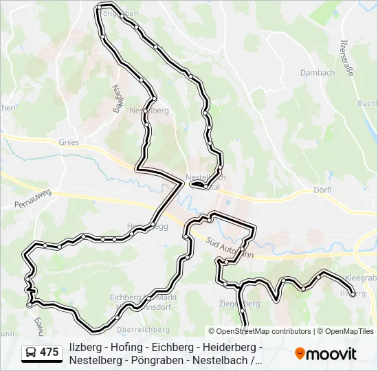 475 Bus Line Map