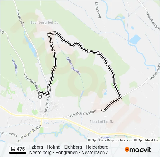 475 Bus Line Map