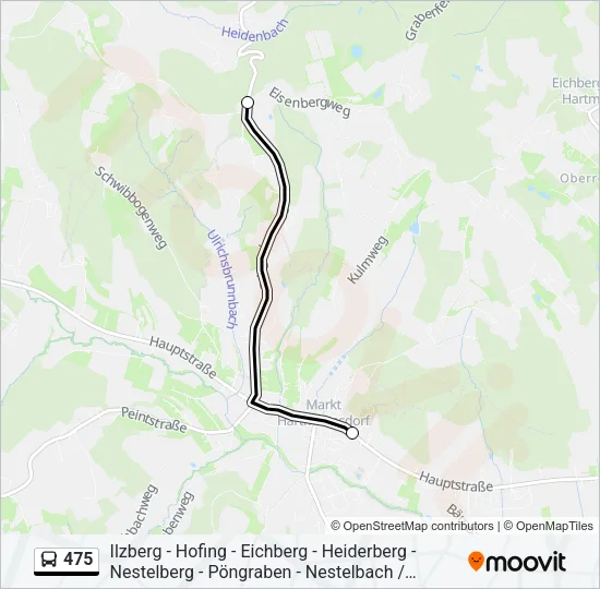 475 Bus Line Map